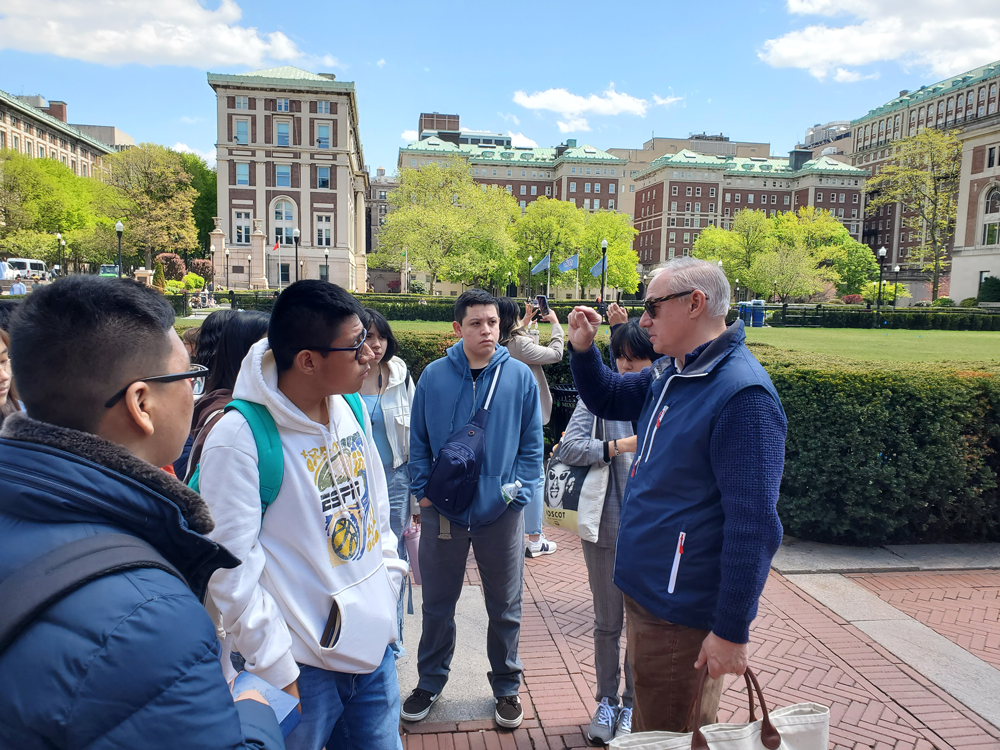 Saul Quintanar, Grant and our students at Columbia University.